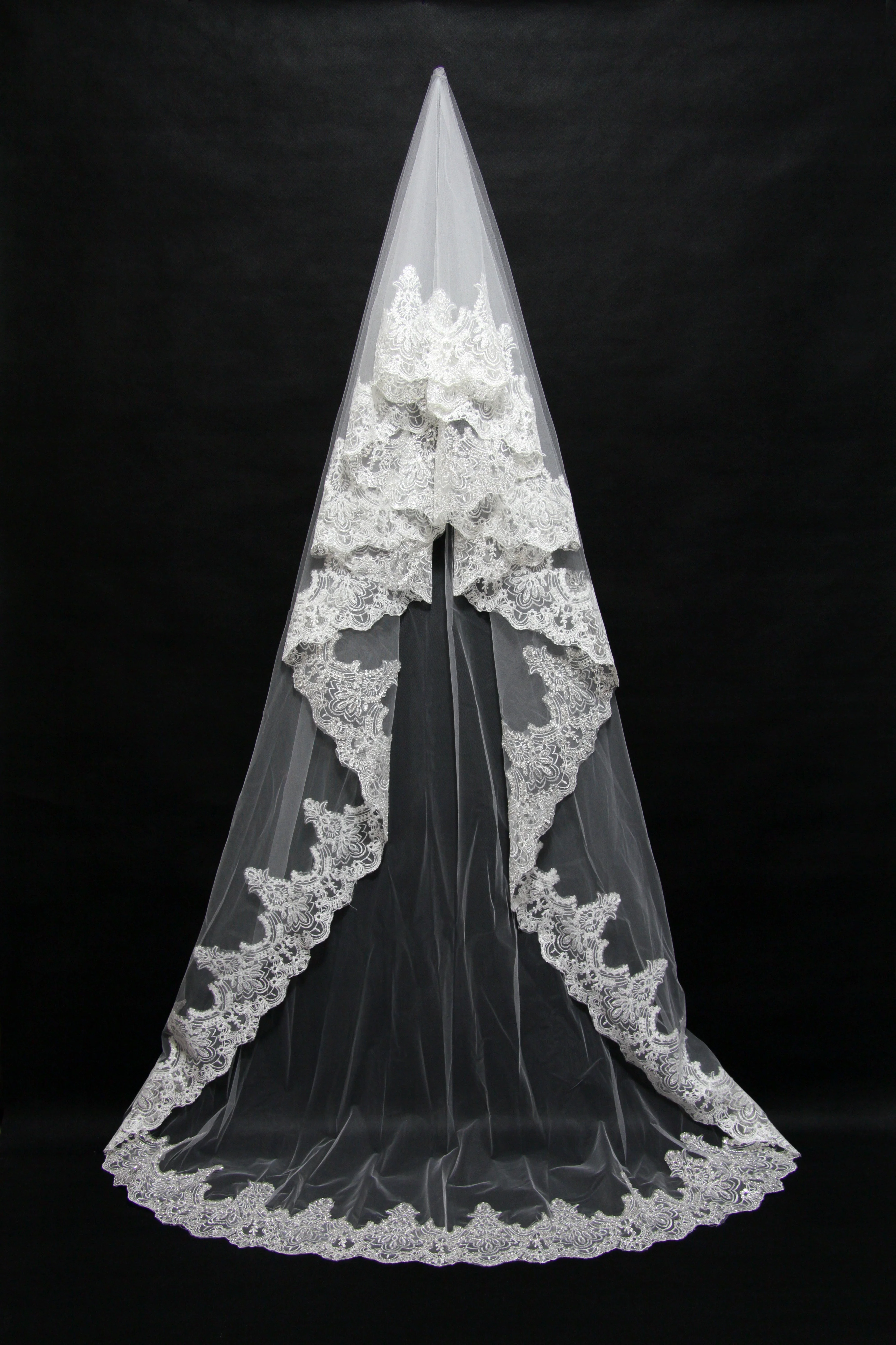 Camille Long Lace Wedding Veil Wedding Veils