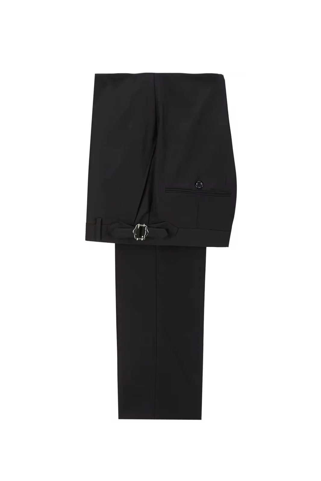 Silver Sequin Black Peaked Lapel Double-Breasted Men's Suit - Image 3